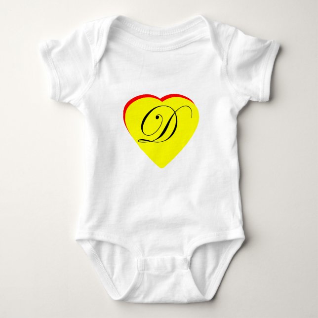 Heart Gult Red D Wedding bjudande MUSEUM Z T-shirt (Framsida)