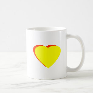 Heart Gult RedOrange MUSEUM Zazzle-gåvor Kaffemugg