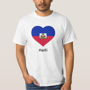 Heart - Haiti Flagga T Shirt