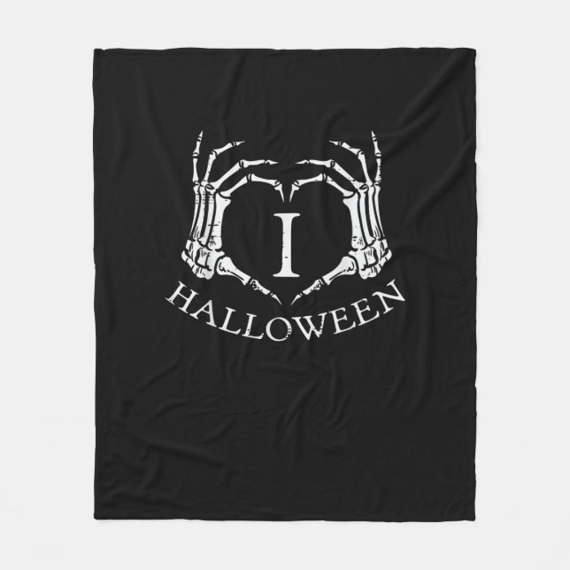 Heart Halloween Skeleton Hand Costume Manar Women  Fleecefilt (Framsidan)