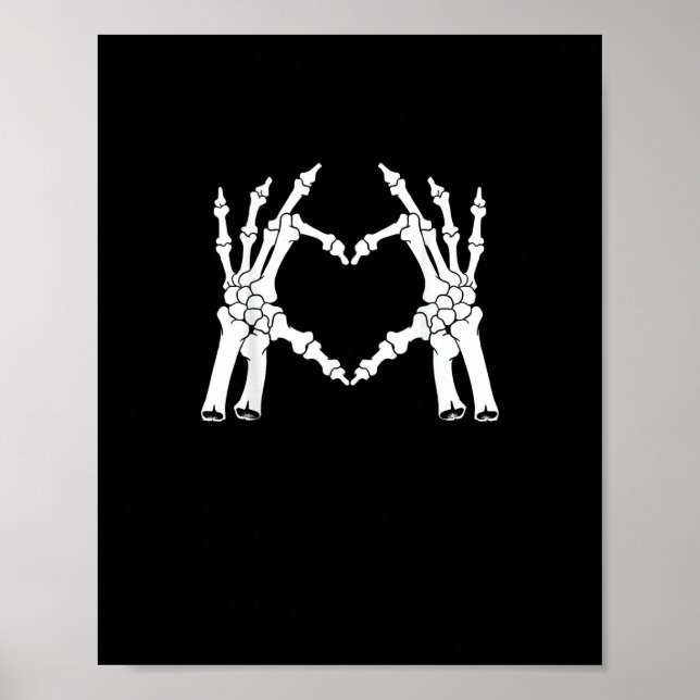 Heart - Halloween Skeleton Hand Poster (Framsidan)