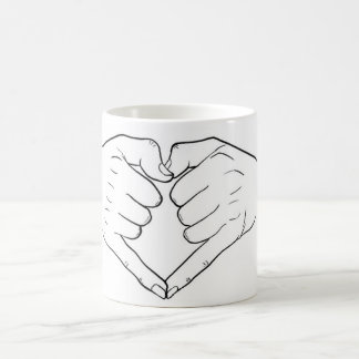 Heart hand mugg