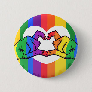 Heart-Händer för Pridet LGBTQ Knapp