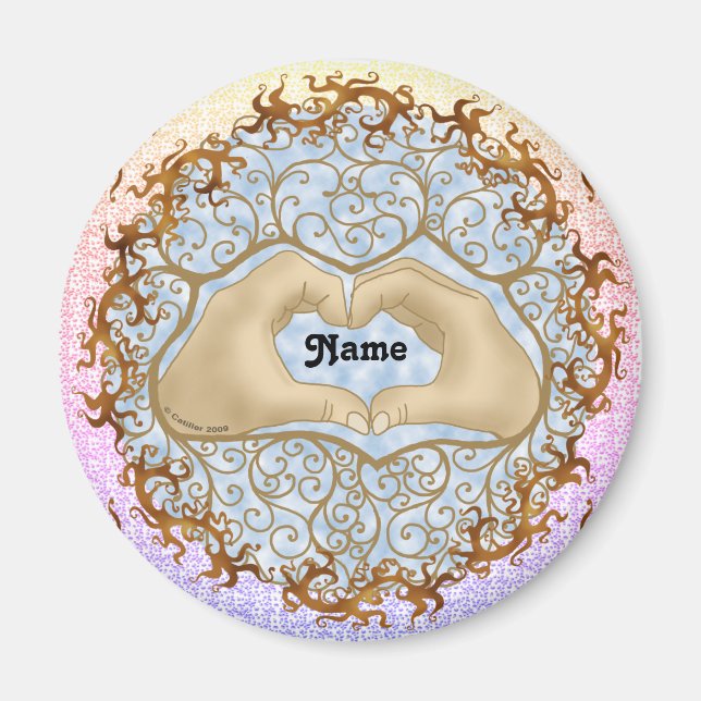 Heart Händer magnet (Framsidan)