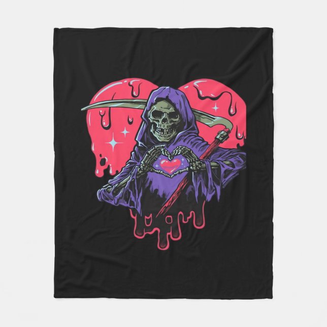 Heart Händer Reaper Classic Fleecefilt (Framsidan)