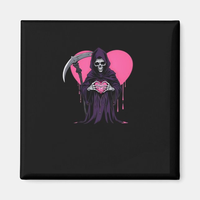 Heart Händer Reaper Classic Meme Magnet (Framsidan)