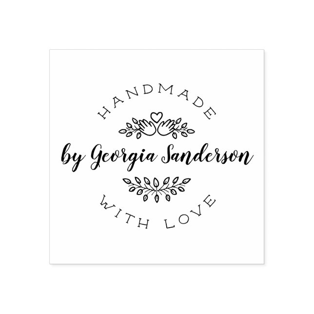 Heart Händer | Rustik skiss som handhas av Kärlek Stämpel (Tryck)