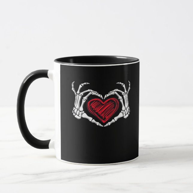 Heart Händer Skeleton Mugg (Vänster)