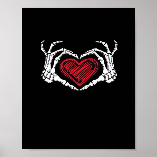 Heart Händer Skeleton Poster (Framsidan)