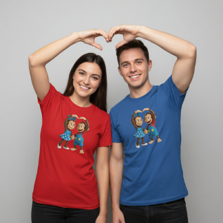 Heart Hands Monkeys  - Sweet Mimo & Zina T Shirt