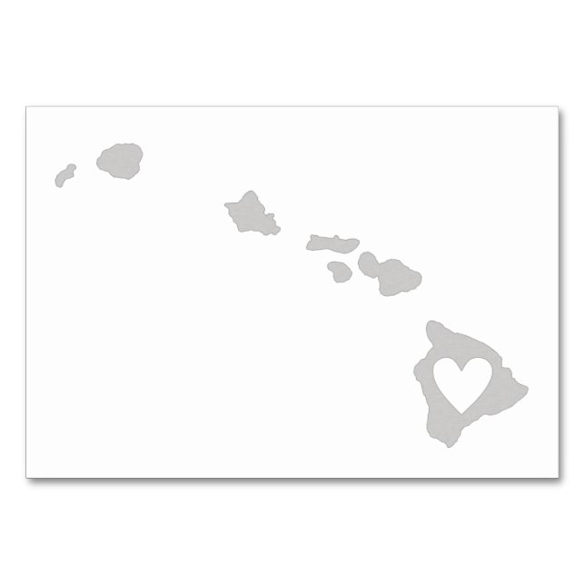 Heart Hawaii State silhouette Bordsnummer (Framsidan)