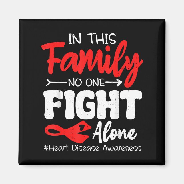Heart Health Heart Disease Awareness Chd Family Su Magnet (Framsidan)