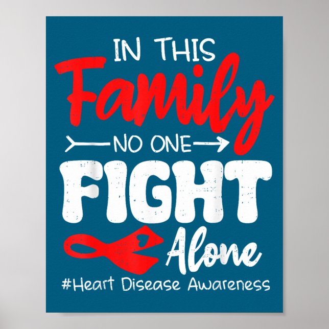 Heart Health Heart Disease Awareness Chd Family Su Poster (Framsidan)