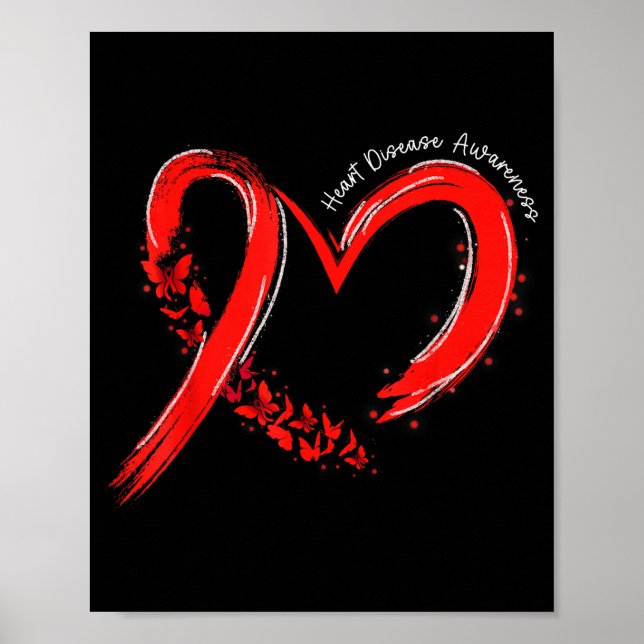 Heart Health Heart Disease Awareness Chd Mens Wome Poster (Framsidan)