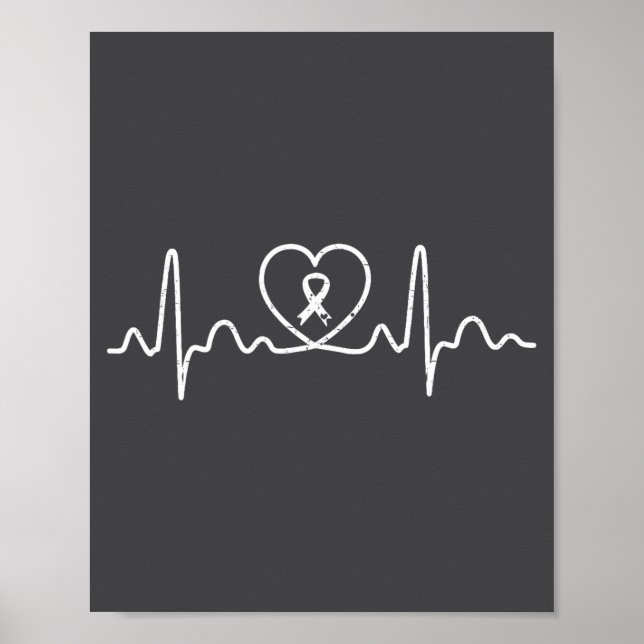 Heart Health Heart Disease Awareness Heartbeat Chd Poster (Framsidan)