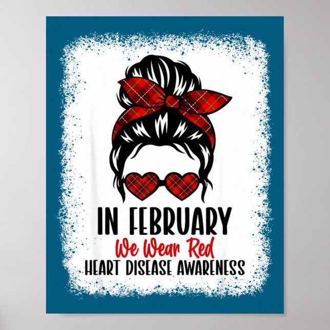 Heart Health Heart Disease Awareness Heartbeat Chd Poster (Framsidan)