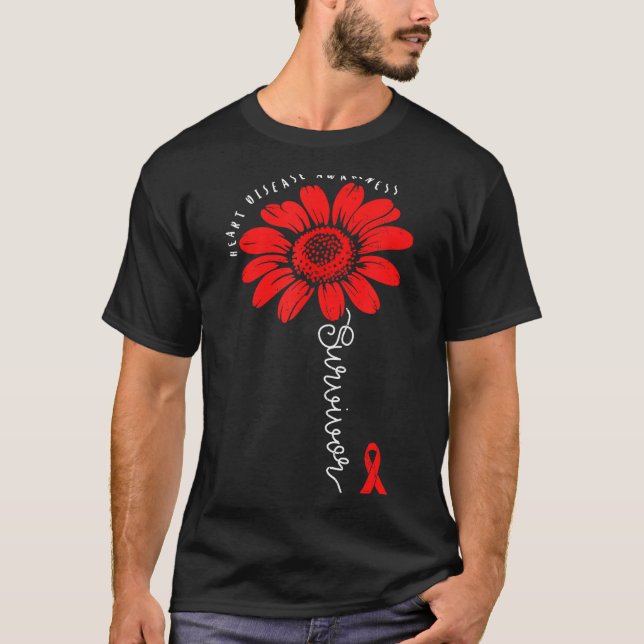 Heart Health Survivor Heart Disease Awareness Chd  T Shirt (Framsida)