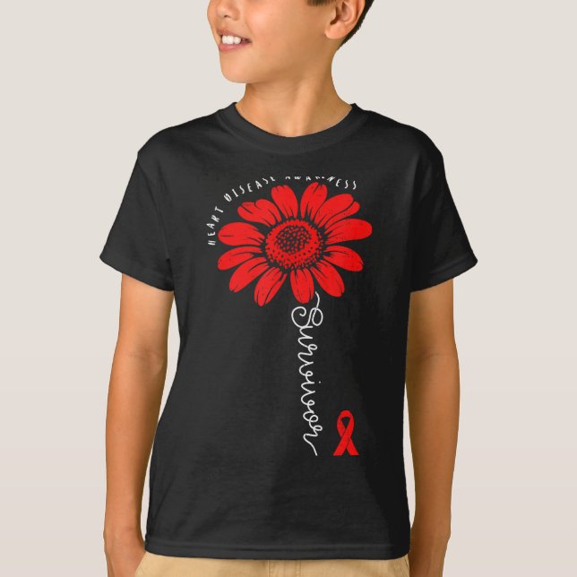 Heart Health Survivor Heart Disease Awareness Chd  T Shirt (Framsida)