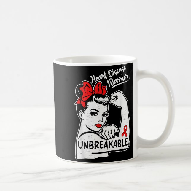 Heart Health Warrior Heart Disease Awareness Chd W Kaffemugg (Höger)