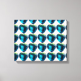 Heart Himlar-blue Canvastryck