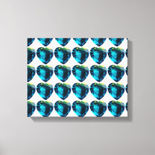 Heart Himlar-blue Canvastryck