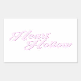 HEART HOLLOW Plain Logotyp (Förpackning med Sticke Rektangulärt Klistermärke