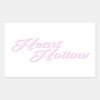 HEART HOLLOW Plain Logotyp (Förpackning med Sticke Rektangulärt Klistermärke