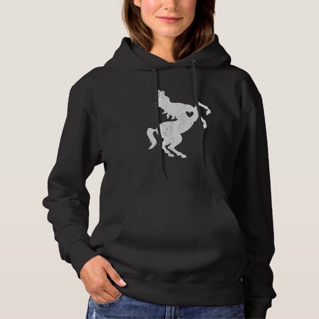 Heart Horse Graphic Horse Lover Equestrian Rider H T Shirt (Framsida)