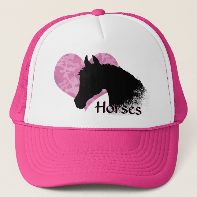 Heart Horse III (rosa camo) Keps (Framsida)