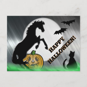 Heart Horses V Halloween Vykort