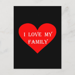 Heart I Kärlek min familj Vykort