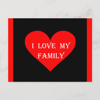 Heart I Kärlek min familj Vykort