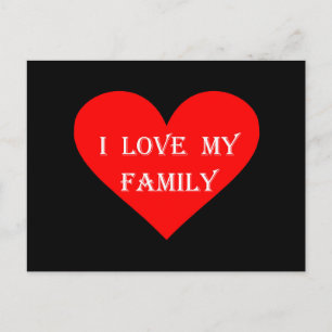 Heart I Kärlek min familj Vykort