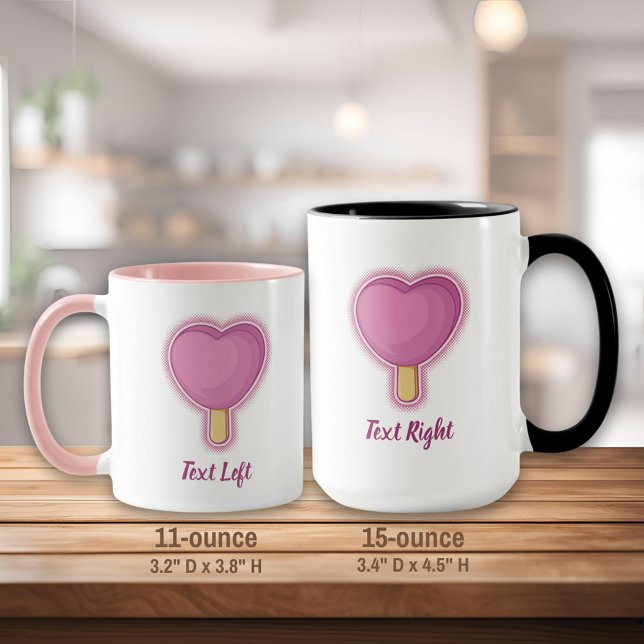 Heart Ice Cream Stick Mugg (Skapare uppladdad)
