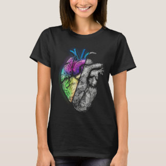 Heart in Half With You And Without You Love and T Shirt