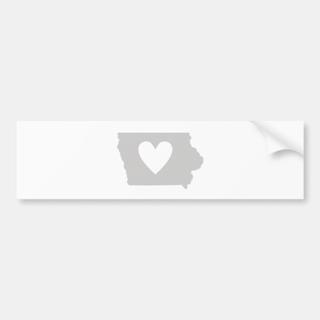 Heart Iowa state silhouette Bildekal (Framsidan)
