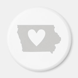 Heart Iowa state silhouette Magnet