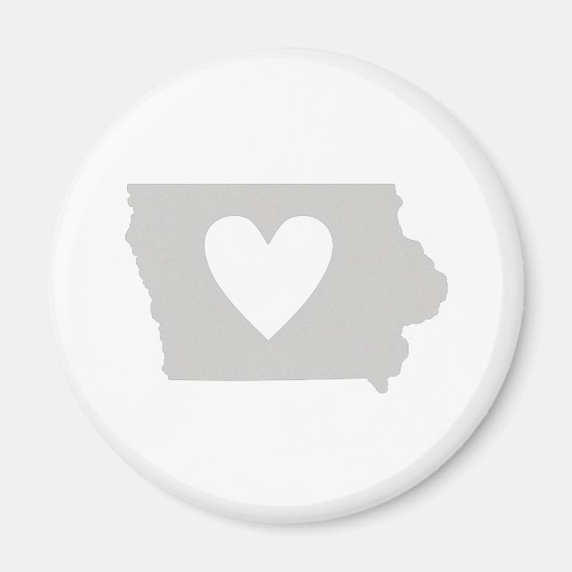Heart Iowa state silhouette Magnet (Framsidan)