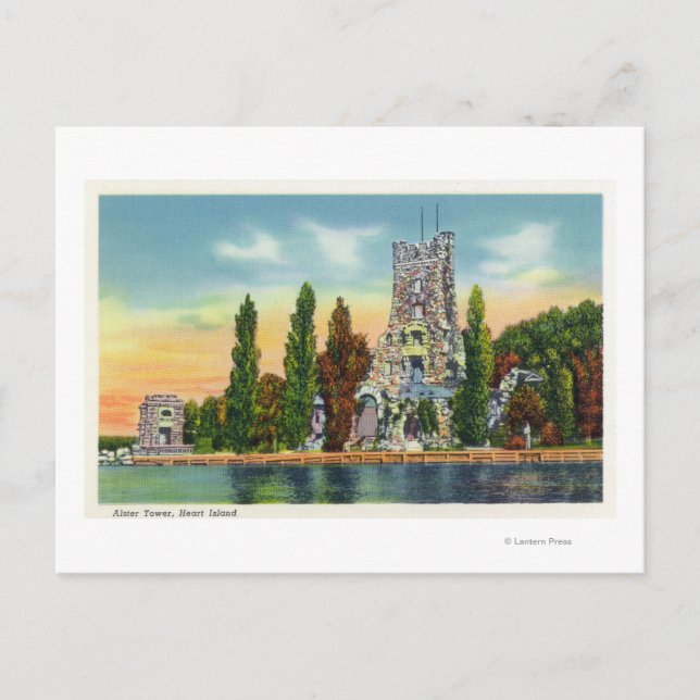Heart Island View of Alster Torn Vykort (Framsida)