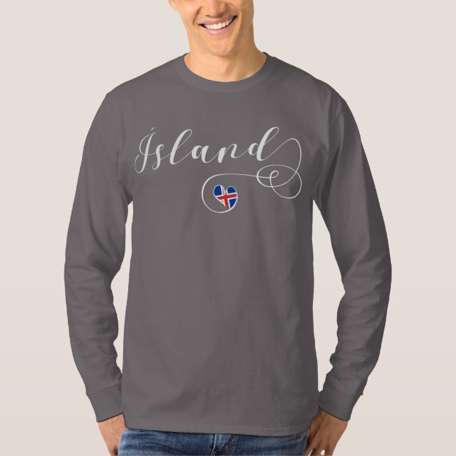 Heart-Islandet Tee Shirt, Ísland (Framsida)