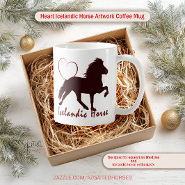Heart Islands Horse Artwork Kaffemugg