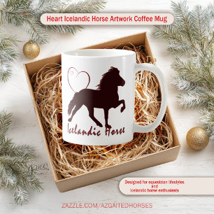 Heart Islands Horse Artwork Kaffemugg
