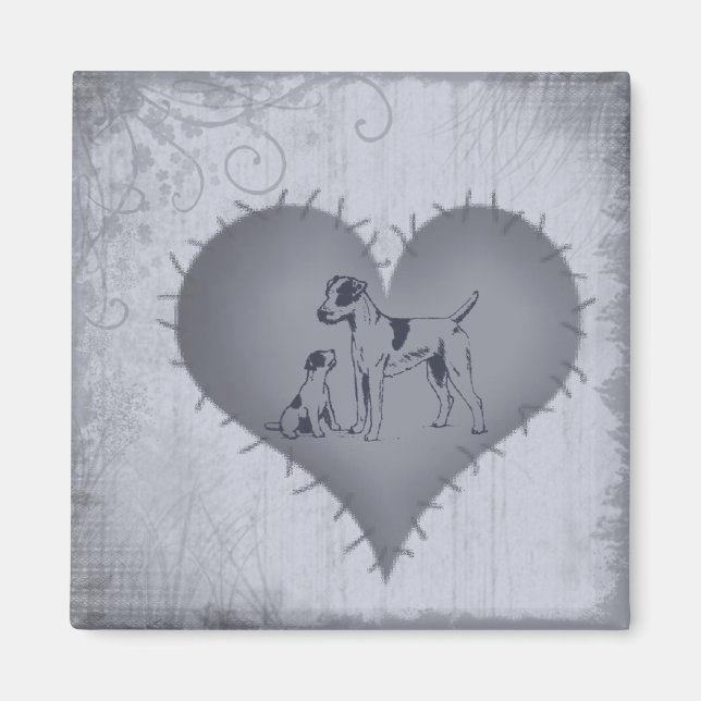 Heart Jack Russel Magnet (Framsidan)