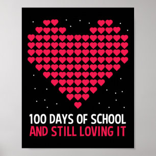 Heart Kärlek 100 dagar av skolgåva till lärarinna Poster