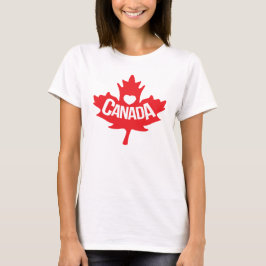 Heart kärlek Canada-pratskjortan löv Tee
