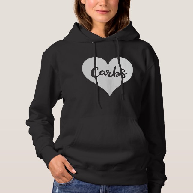Heart Kärlek Carbs Bread Gym Yoga Workout Manar Wo T Shirt (Framsida)