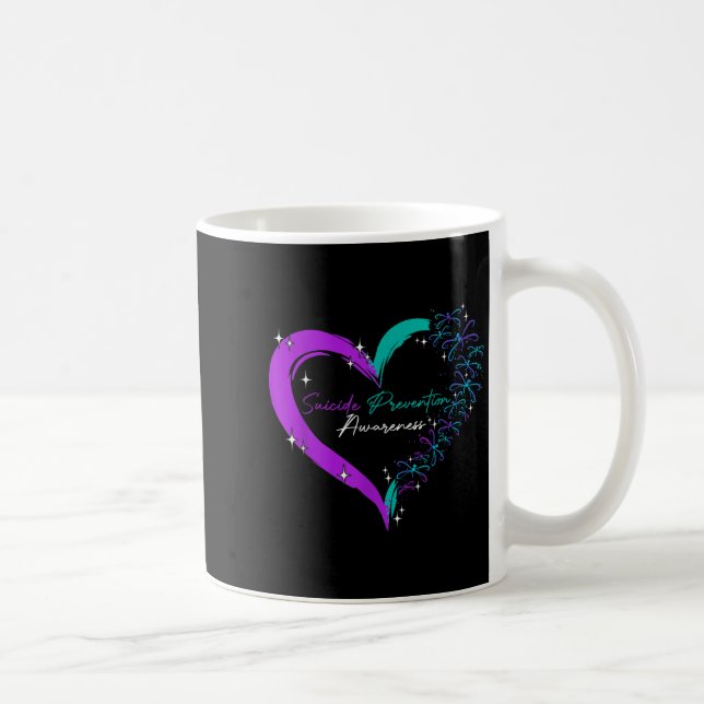 Heart Kärlek Dragonfly Suicide Prevention Awarenes Kaffemugg (Höger)