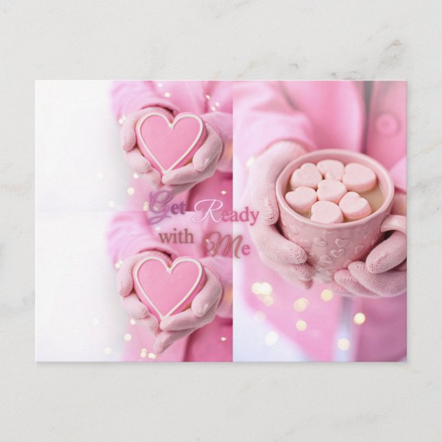 Heart kärlek får redo med mig vykort (Framsida)