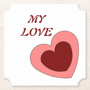 HEART KÄRLEK GIRLFRIEND WIFE ANNIVERSARY GIFT PART UNDERLÄGG PAPPER