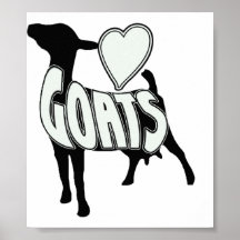 HEART KÄRLEK GOATS LOGOTYP-ICON-SKRIV UT
